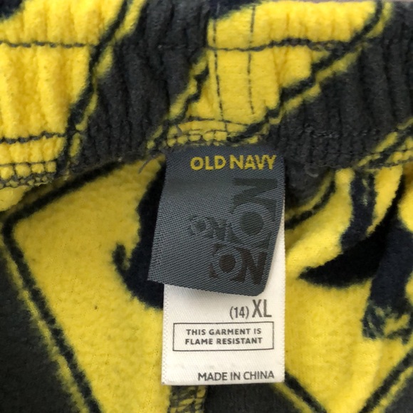 Old Navy Yellow Black Deer Caution Pajama Pants XL 14 - Picture 4 of 9